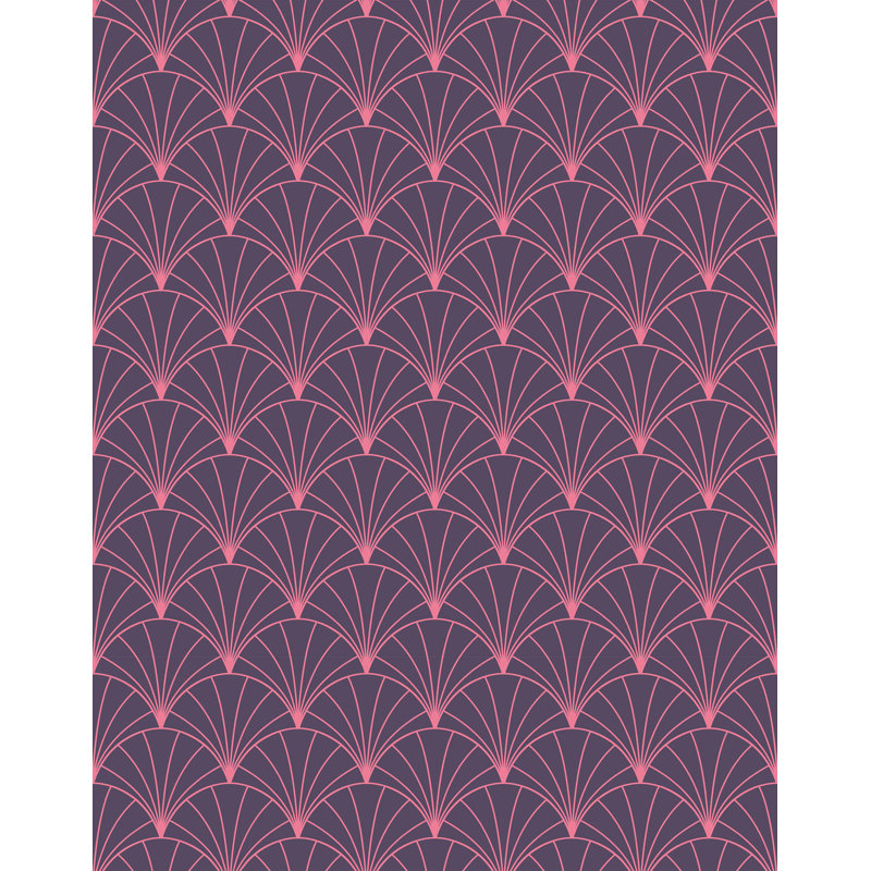 Art Deco Arch Wallpaper, Purple