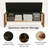47'' Modern Upholstered Storage Bench With Walnut Wood Legs-1948181147