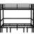 Full Over Black Metal Bunk Bed, Lower Can Be Pulled Out For Parent - Games, Top With Guardrail Pulls In Three Sections, Comfortable And Safe Bedroom Sleep-1113295095