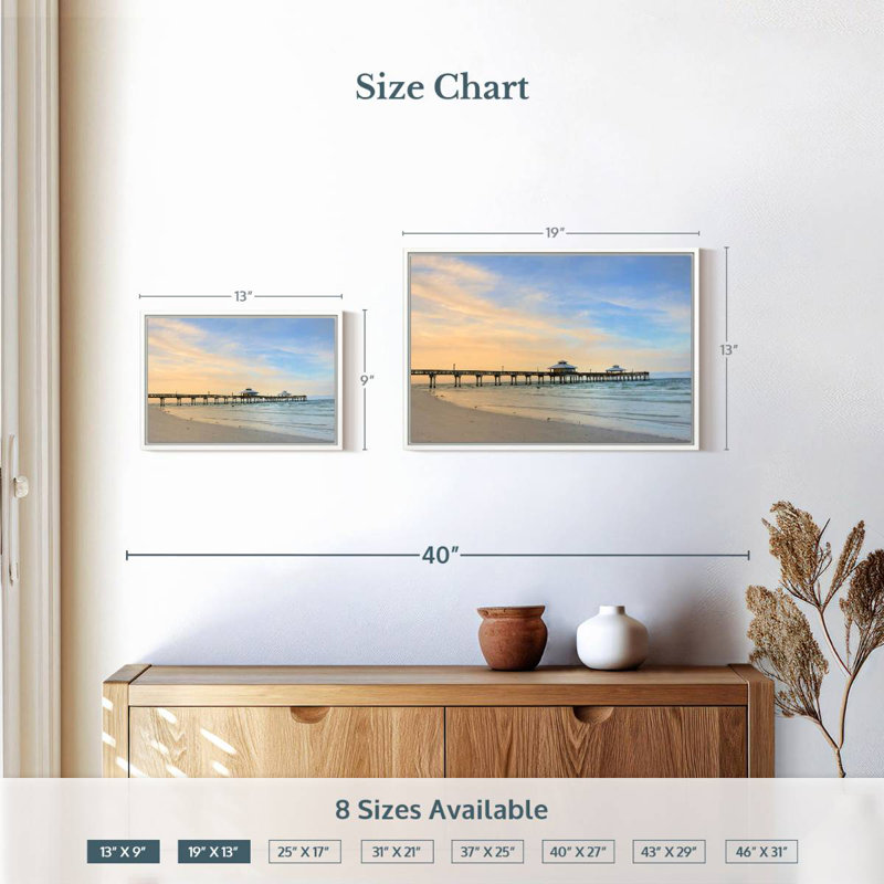 Fort Myers, Floride, Cadre flottant blanc, 13 po x 9 po