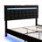 Size Floating Bed Frame With LED Lights And USB Charging,Modern Upholstered Platform LED Bed Frame,-401284130-401284156