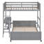 Lit simple superposé au dessus d'un lit double avec bureau-891761698-891761697