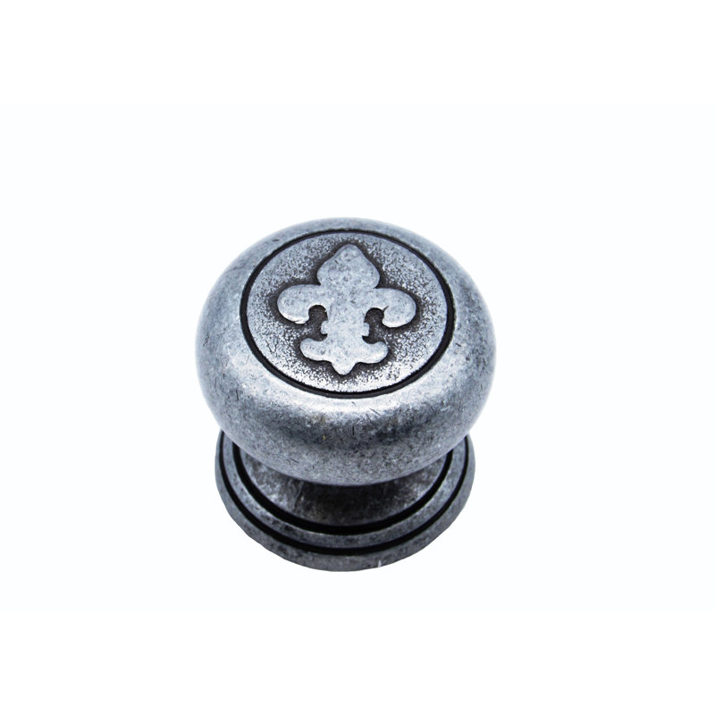 Poignée ronde 1 1/4" de diamètre, Étain OX