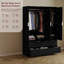 Modern 3 Door 4 Drawer Wardrobe with Hanging Space for Bedroom Storage & Organisation-402978158