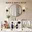 Miroir mural rond en aluminium, miroir circulaire moderne pour meuble-lavabo, entrée, salon-126356011-126561343
