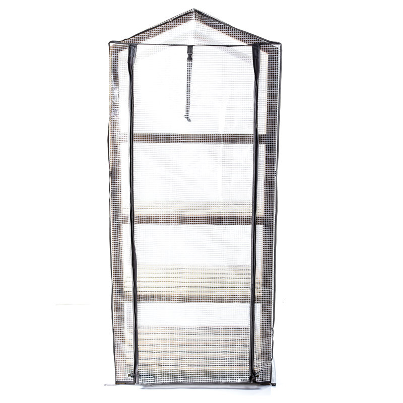 Gardman Elegance 24"x19" Wooden 4-Tier Greenhouse with UV Treated Cover