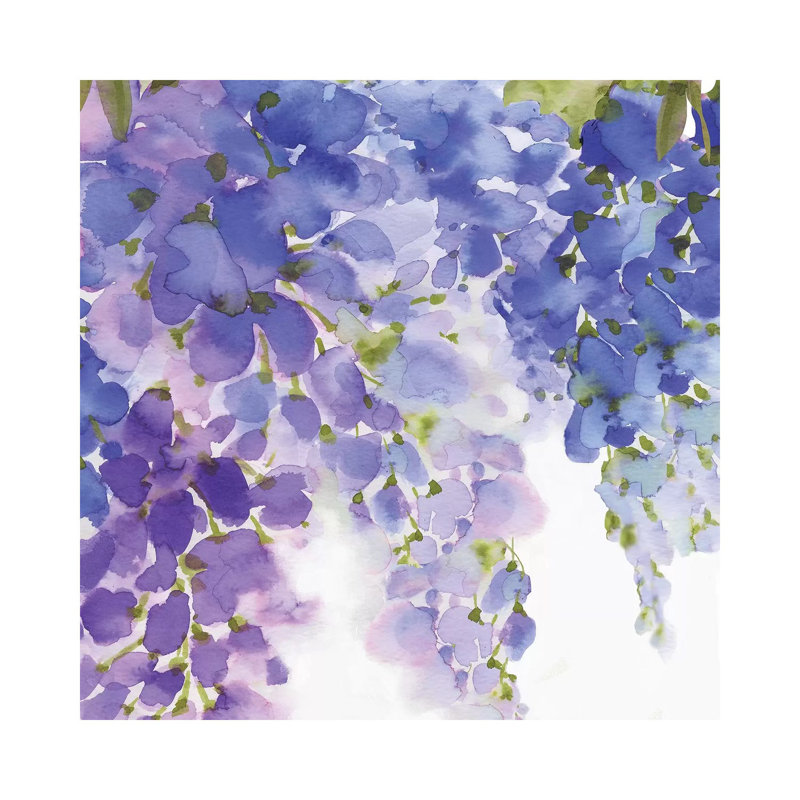 Wisteria II by Eva Watts - Wrapped Canvas Painting, 45.72 cm H x 45.72 cm W x 3.175 cm D