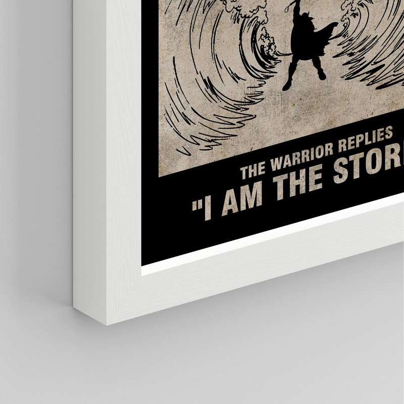 «I Am The Storm» sur papier, Blanc, H 14 po x l 11 po