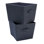 Tapered Fabric Hard-Sided Storage Bins with Cloth Handles