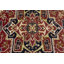 Tapis oriental floral rouge en laine noué à la main 7 pi 10 po x 10 pi 1 po Shirita