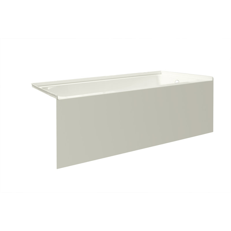 Signature 60'' x 32'' Alcove / Tile In Soaking Acrylic Bathtub, Right, Biscuit