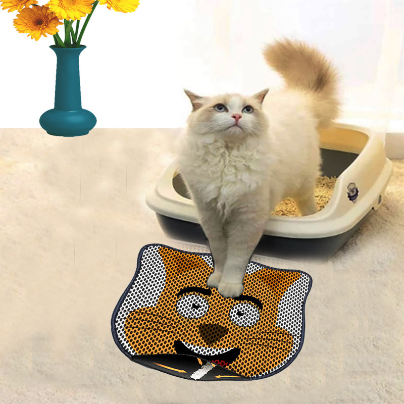 Durable Cat Litter Mat, 15.7 x 19.7 inches | 50% PVC / 50% Polyester, Machine Washable & Vacuum Friendly | Perfect for Easy Cleanup, Non-Slip Design to Keep Your Home Clean & Fresh, Ideal for Pet Owners