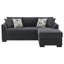 Canapé-lit modulaire rembourré Bevis gris foncé-338241224