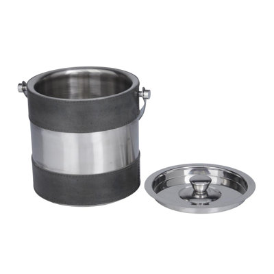 Leather Handmade Ice Bucket with Lid