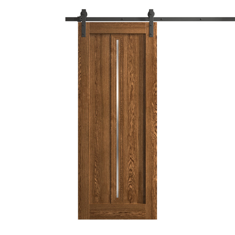 Porte de grange moderne | Ego 5014 | Ensemble de quincaillerie lourde pour rails | Portes intérieures solides, Chêne cognac
