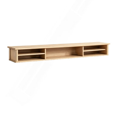 59" Modern Desktop Hutch with Storage Cubbyholes, Desk Organizer with Adjustable Shelves for Home Office, Study, Computer Desk