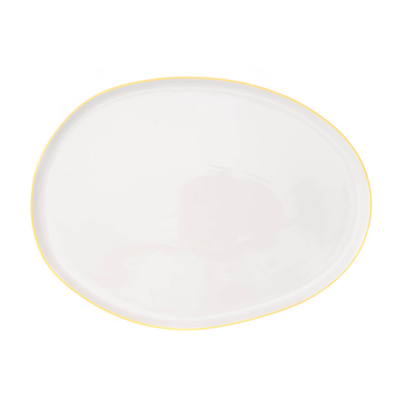 Canvas Home Abbesses Porcelain Platter, White/Yellow