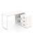 L-Shaped Desk with Power Outlet 55" Reversible Computer Desk with 3 Drawers-460727101