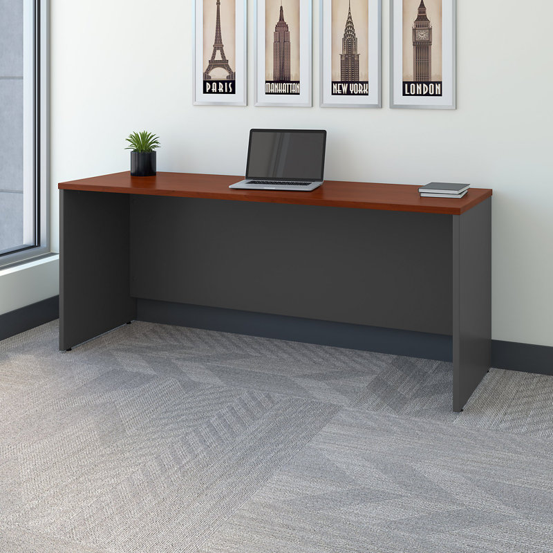 Coquille de bureau Series C, Cerisier hansen, H 30 po x l 71 po x P 24 po