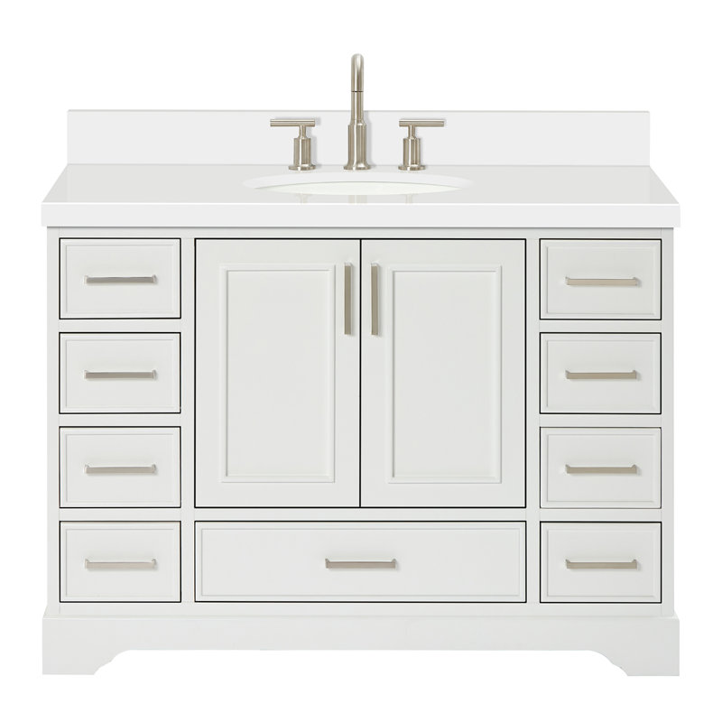 Ensemble de meuble-lavabo simple 49 po Abshire, Blanc
