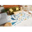 Tapis bleu / orange / blanc-60600659