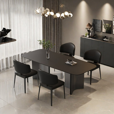 Chaise de salle à manger luxueuse moderne en pierre frittée