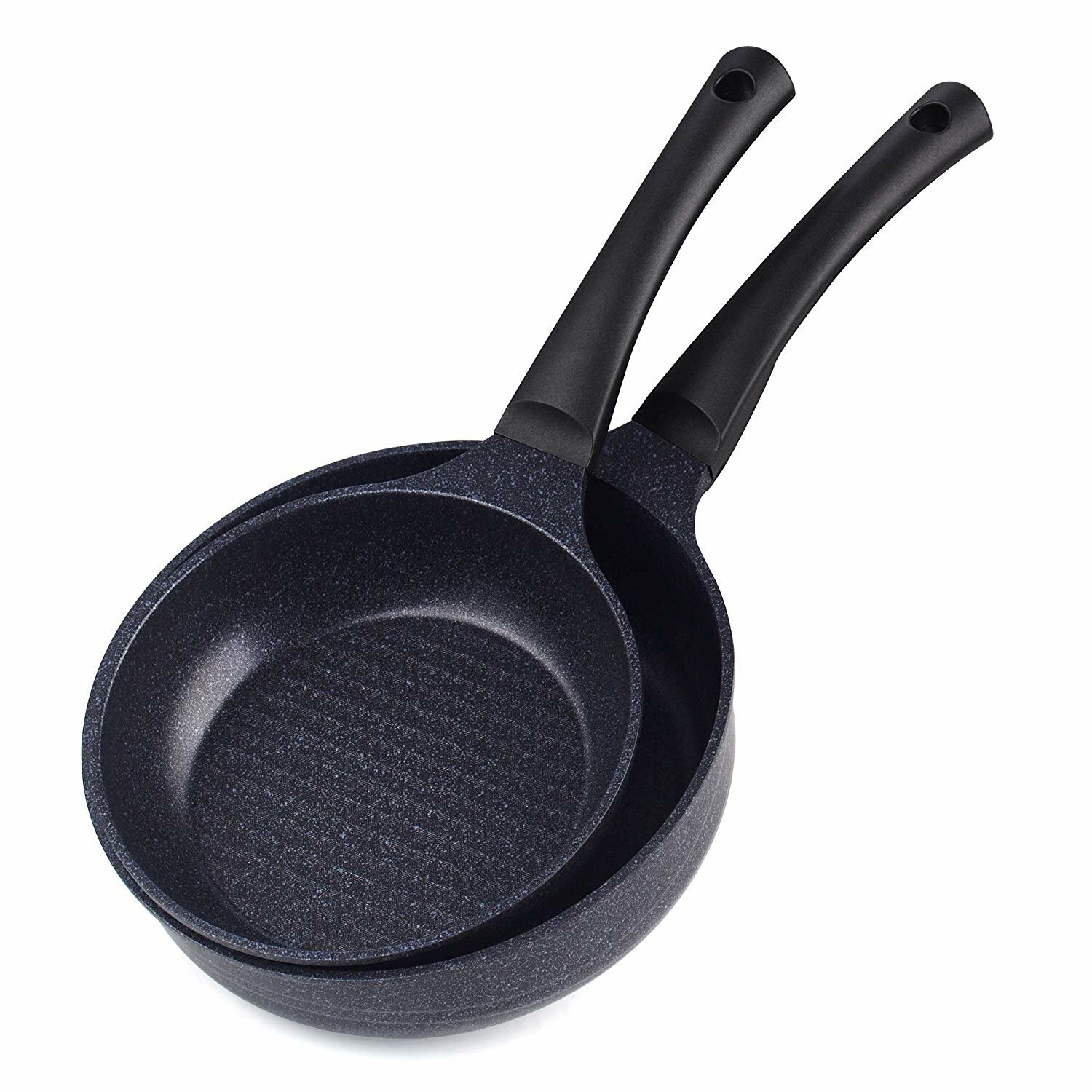 Cook N Home Hard Anodized Nonstick Saute Fry Pan 12 with Lid - Black