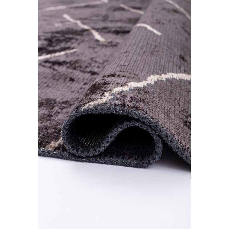 Rapture Gray Abstract Luxury Area Rug, Rectangle 7'10" x 11'2"