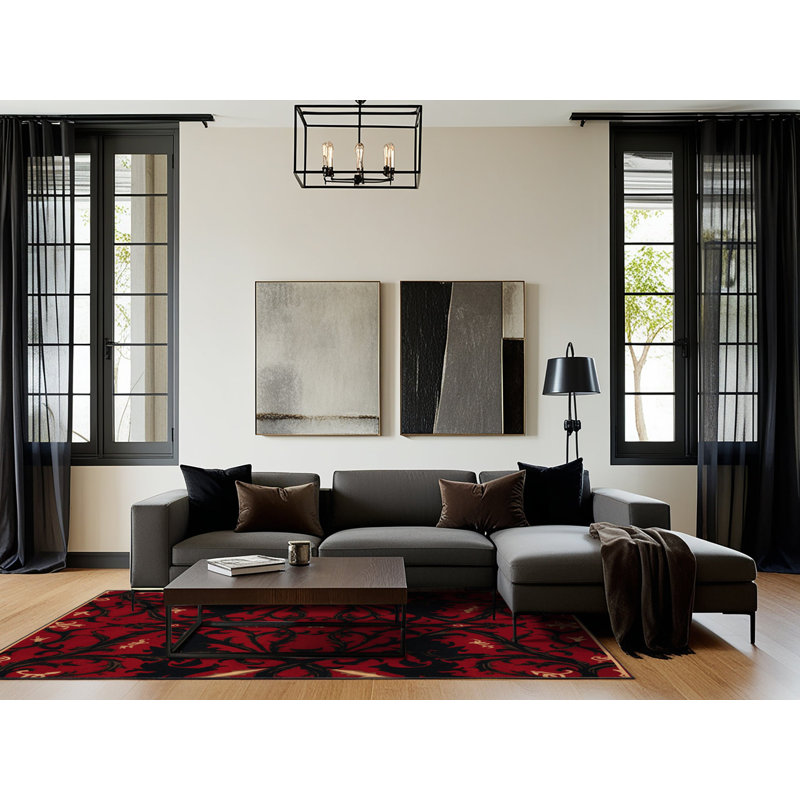 Baroque Halo Rug, Rectangle 2' x 3'
