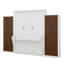 Lit escamotable Murphy avec placard, tiroirs et bureau intégré, lit plateforme traditionnel en bois massif-1943367526