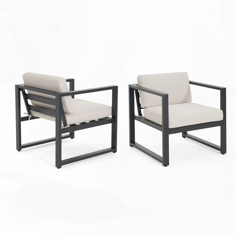 Fauteuil d'extérieur en aluminium pour patio