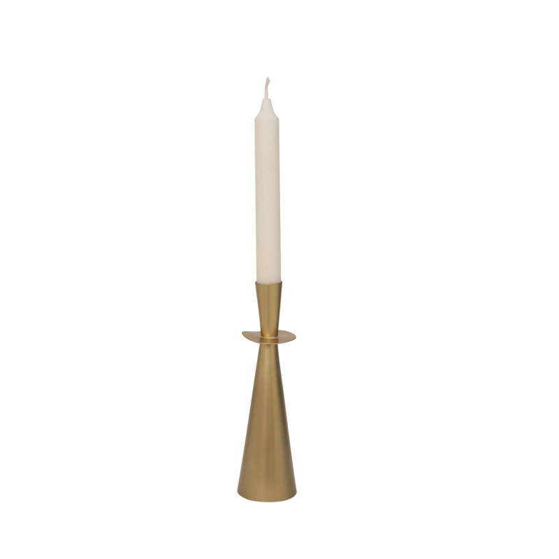 Bougeoir de table en acier inoxydable, H 8,07 po x l 2,36 po x P 2,36 po