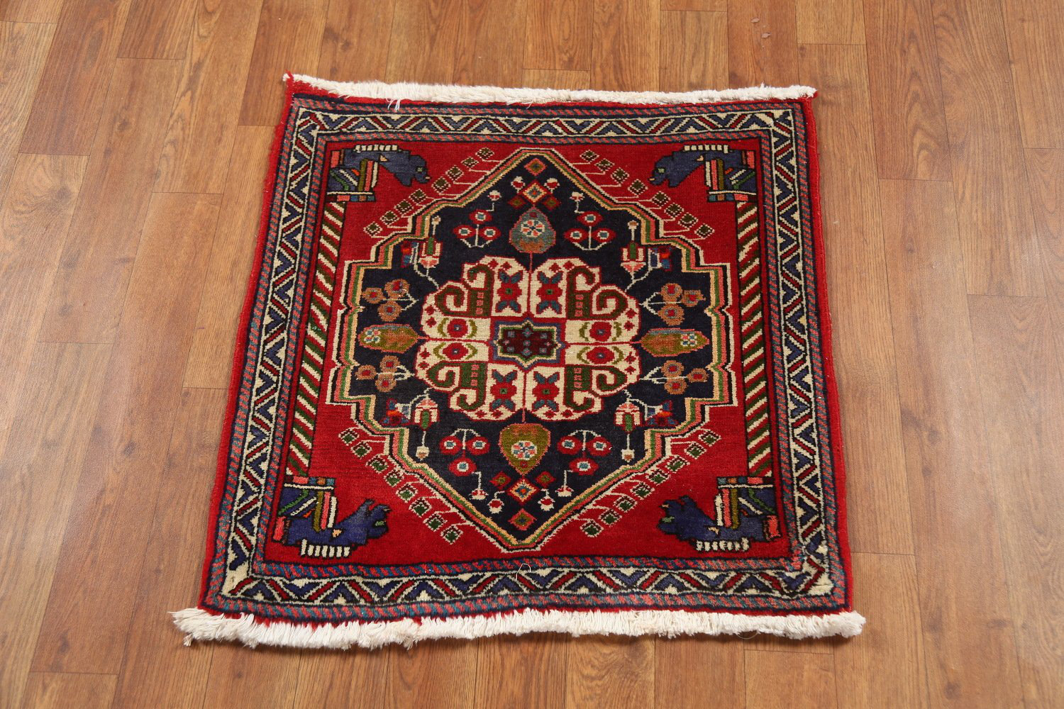 Bungalow Rose Square Geometric Traditional Rug 2x2 | Wayfair