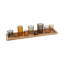 Porte-votives Devers sur plateau en bois, lot de 9-689648561
