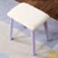 Ensemble de coiffeuse et tabouret contemporain en bois, mauve-1030505998