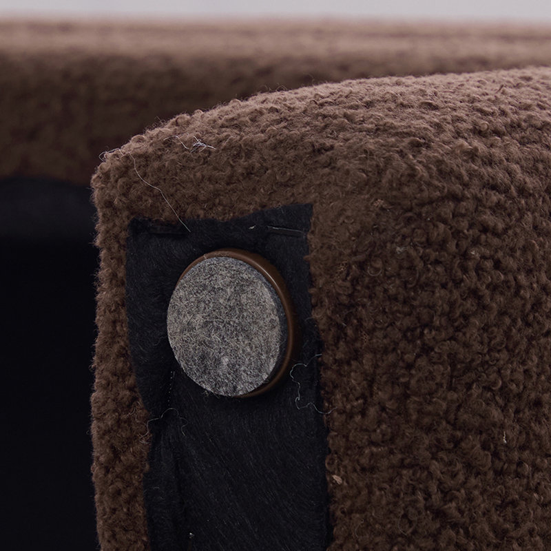 Banc de rangement tapissier 66,9 po, Café