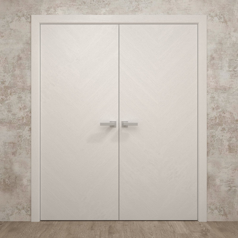 Portes doubles intérieures intérieures | Ego 5005 | Cadre de panneau intérieur en bois massif | Portes modernes pour placard