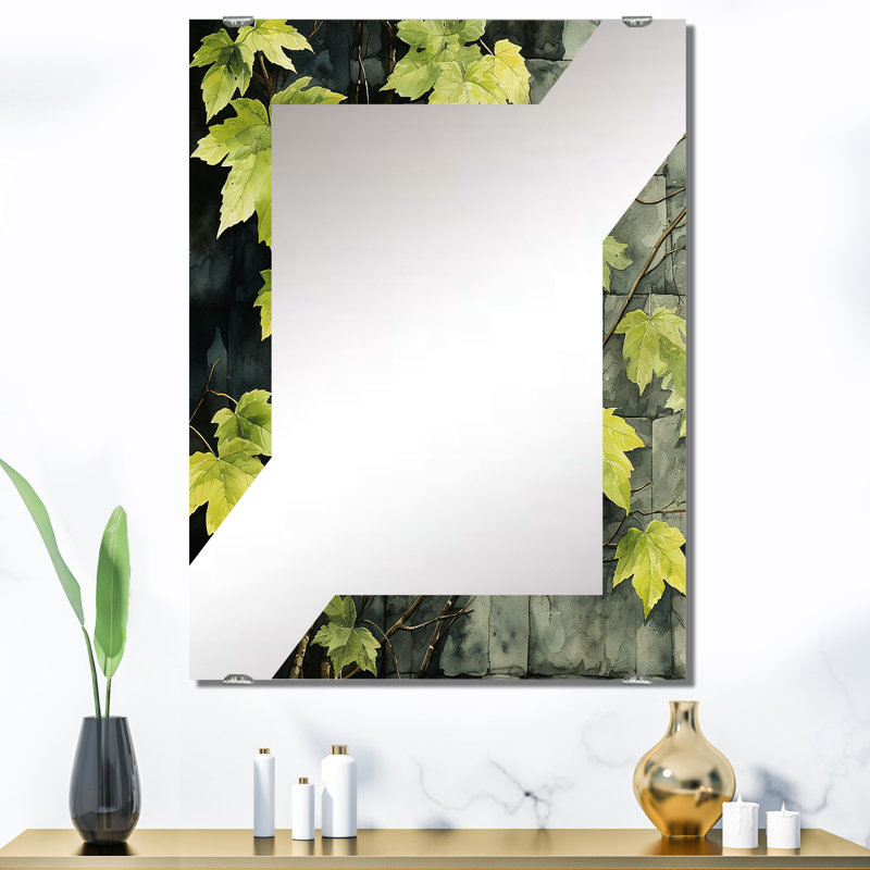 Eileene - Miroir mural floral, 40 po x 30 po