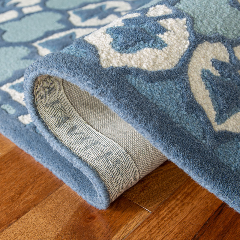 Miu Hand Tufted Wool Geometric Rug, Round 5'