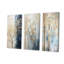 Or et bleu, trésors, paysages, arbres, ensemble de 3 impressions sur toile-401710613-401710610