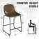 Parveena PU Leather Bar Stools With Back