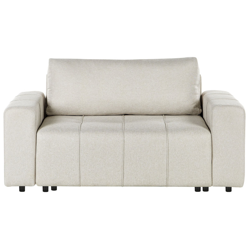 2 Seater Fabric Sofa Bed with Storage Chantea, Beige