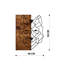Élégant accessoire mural en bois, finition noire et noyer, 17,9 po x 22,8 po | Structure 100% métal durable (épaisseur: 0,05 pouce) et envers 100% bois (épaisseur: 1,2 pouce) | Parfait pour la décoration intérieure et les accents élégants-1266415561