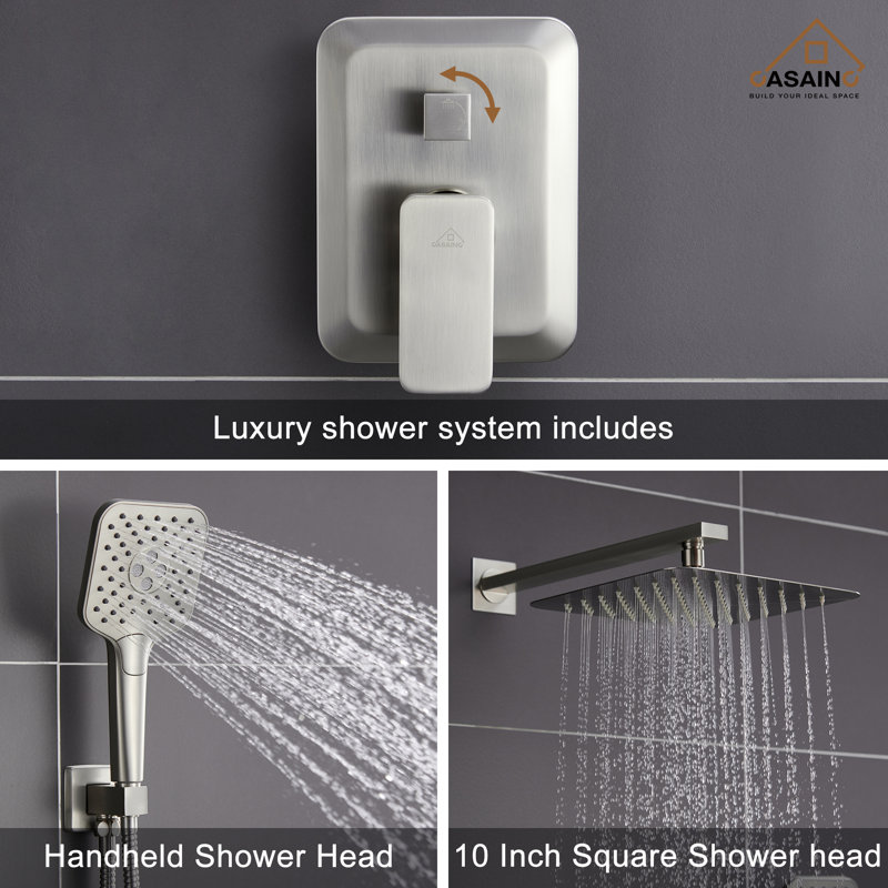 All-In-One Kit with Rough in-Valve, Brushed Nickel