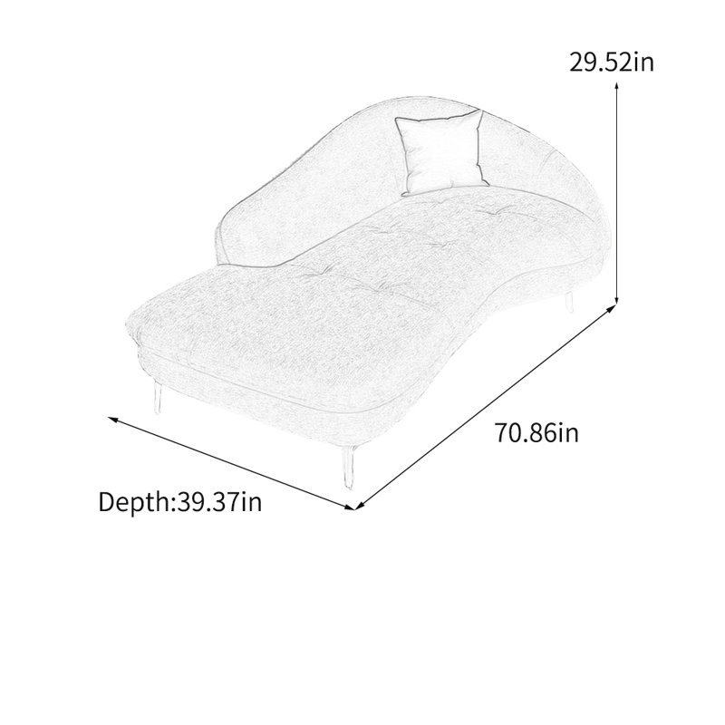 Éponge ergonomique et fauteuil inclinable en bois massif, Chenille blanche, Face à la droite