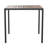 Saville Black Steel Framed 35" Square Faux Teak Patio Table-Tan 9FT Patio Umbrella-Base-1629699802