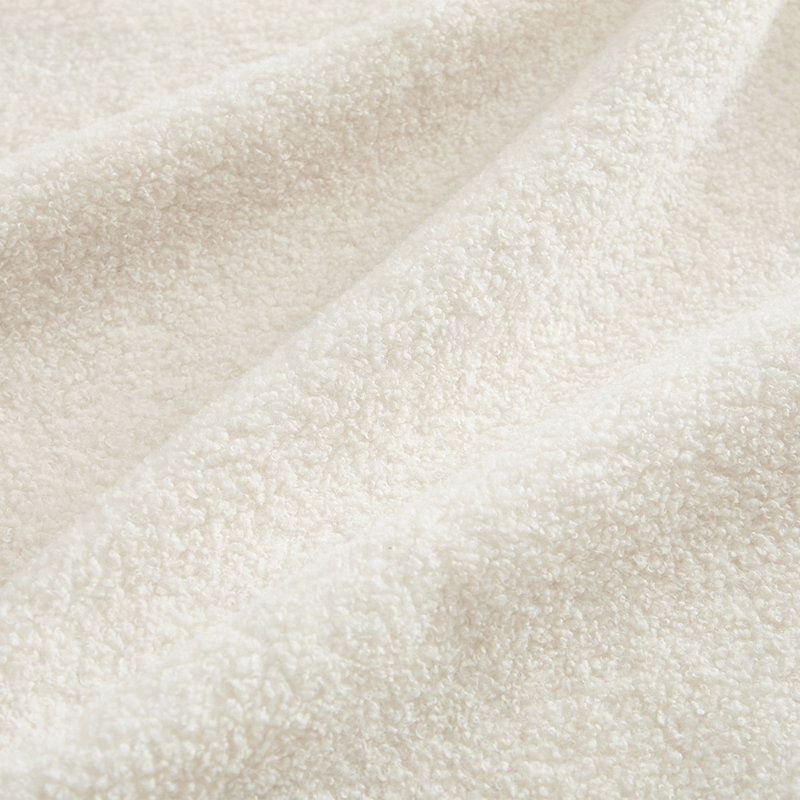 Causeuse en tissu Teddy, 35.4" H x 68.5" W x 55.5" D, Beige White
