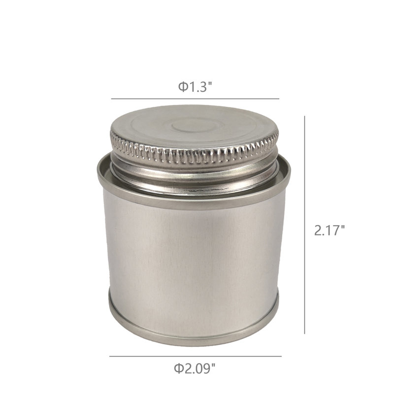 Capuchon torsadé étanche à couvercle plat en acier 2 oz idéal pour la colle, les produits chimiques, les liquides et la poudre Diamètre de 1,3 po