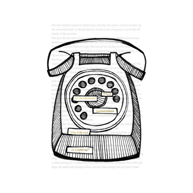 Ring Me par Kelli Ellis - impression sur toile tendue, Couche de verre, H 81 po x l 54 po x P 1,5 po