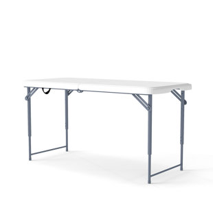 Table pliante réglable en hauteur 4 pi avec poignée intégrée